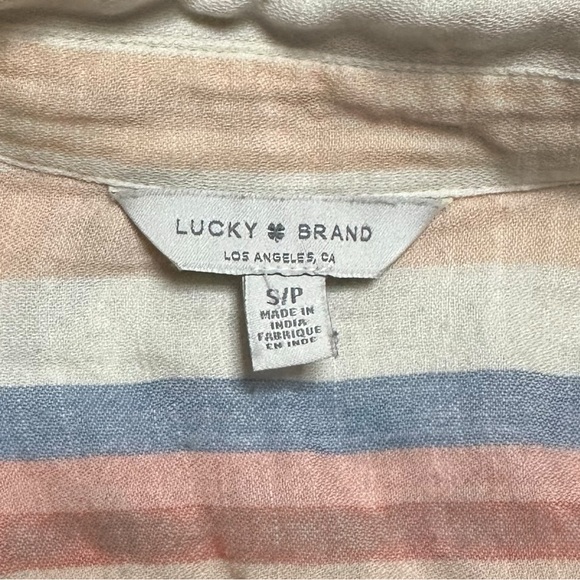 Lucky Brand Multicolor Striped Button-Up – Size Small - Picture 2 of 3